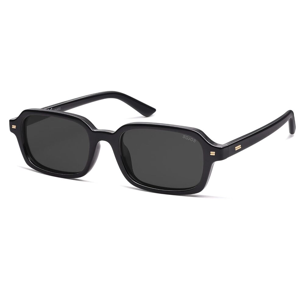Trendy Rectangle Polarized Sunglasses Womens Mens, Small Retro Fashion